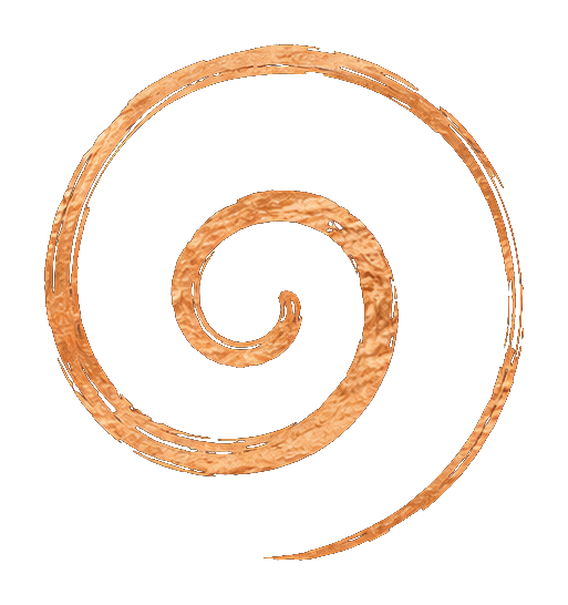 Koperen spiraal logo van A Pinch of Salt