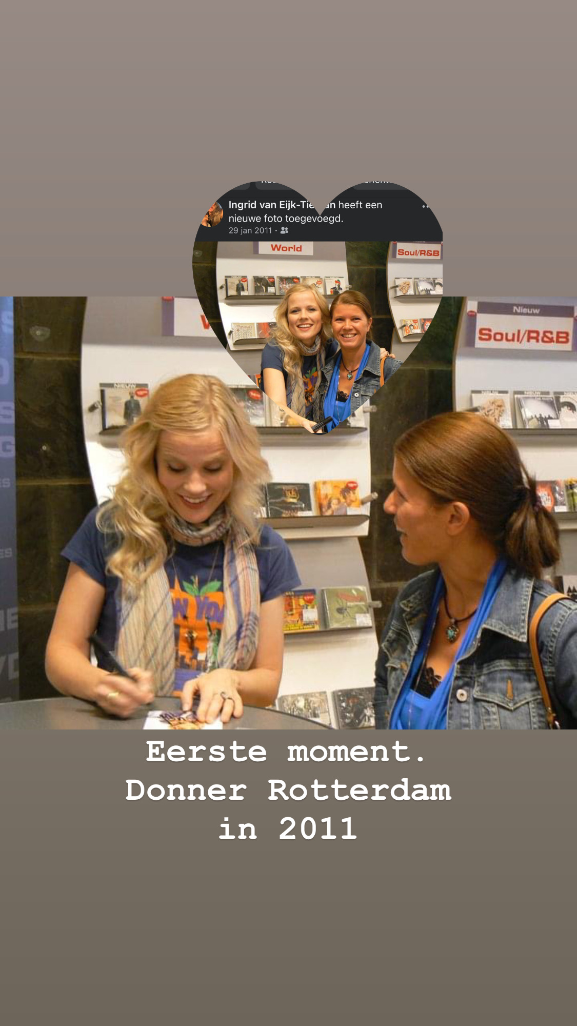 Eerste foto samen met Ilse DeLange bij Donner in Rotterdam in 2011