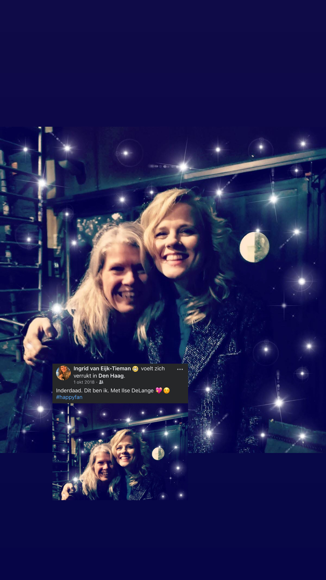 Samen met Ilse DeLange in Den Haag in 2018